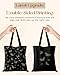 Miss Adola Canvas Tote Bag for Women – Aesthetic Canvas Bag with Zipper Cute Stylish Reusable Shoulder Totes for Shopping Work Daily Vacation, Black Butterfly