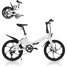 BLAUPUNKT FIENE 20 Inch Folding Electric Bike, Pedal and Throttle Assist, Foldable Step-Through Frame, UL Certified eBike for Adults, Orange/Black