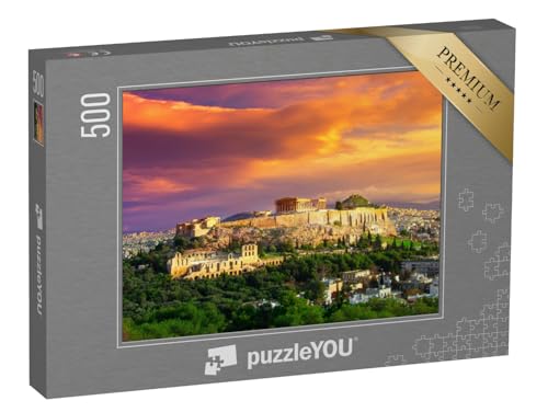 puzzleYOU: Puzzle 500 Teile „Antike Akropolis mit Parthenon, Athen, Griechenland“ – aus der Puzzle-Kollektion Athen, Akropolis
