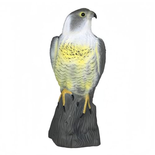 リアルな目のデザインのPE製フクロウ鳥よけ模型 | 庭、畑、果樹園、バルコニーでの鳥害対策に最適 | ハト、スズメ、カラス、ムクドリ、ヒヨドリを撃退 | 簡単に設置でき、景観を損なわない装飾的な鳥よけ