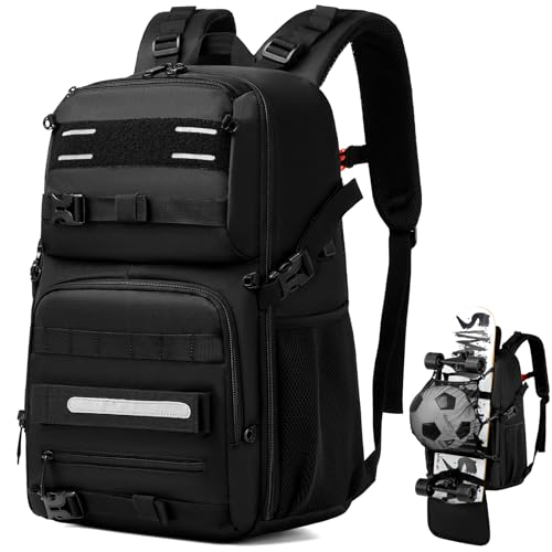 RUCYEN Skateboard Backpack, Laptop Backpack with USB Charging Port, RFID...