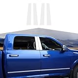 Amayum Door Pillar Decals Window Pillar Posts Molding Cover fit for Dodge Ram 2009-2017 Chrome Side Door Window Pillar Post Trim