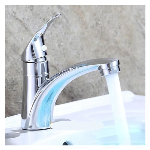 Grifo de lavabo de cobre macizo con refinado acabado cromado brillante 4