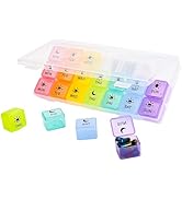 Weekly Pill Organizer 3 Times a Day,21 Independent Small Pill Boxes,HGDAUJDL Moisture Proof Trave...