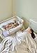 HARPPA Cuddly 3 in 1 Rocking Bassinet, Baby Bassinet Bedside Sleeper with Soft Mattress, Mesh Sides, 5 Adjustable Heights & Wheels for Newborns