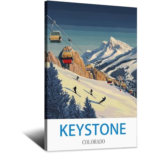 Affiche Colorado Keystone pour salon chaleureux et deco de chalet alpin