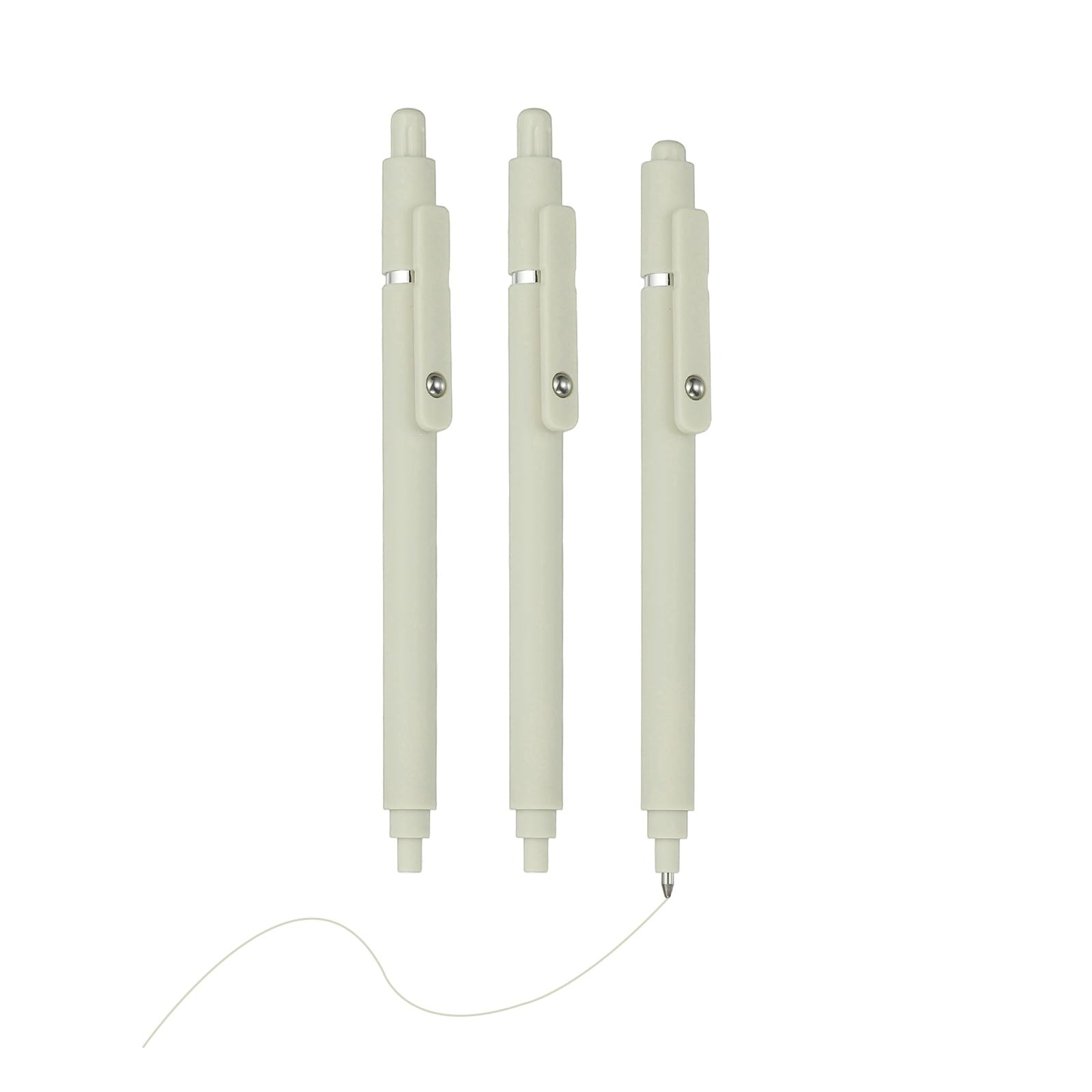 PATIKIL 3 Pack Retractable Pens 0.5mm, Yellow Gel Ink Pens Retractable Ballpoint Pen Fine Point Smooth Writing Cute for Office Home Supplies Journaling Notebook Gifts, Yellow