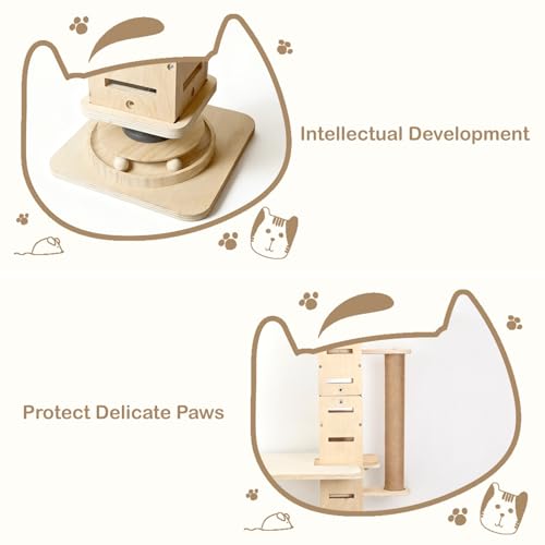 Torre rascador para gatos ajustable multi-niveles 50x15x10.5 pulg miniatura 6