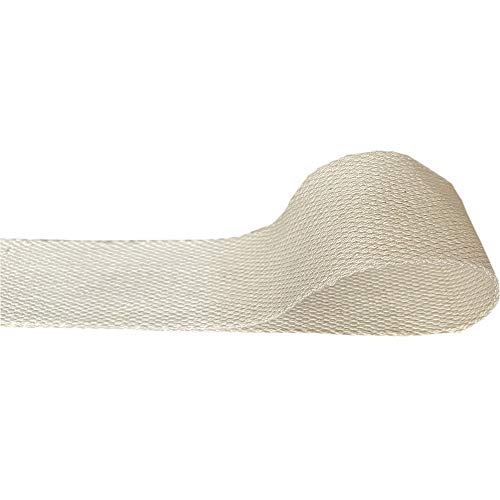 Qianf 1 Inch Natural Heavy Cotton Webbing, 10 Yards #TOP1