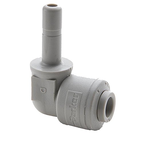 Parker A5TEU5-MG-pk20 Push-to-Connect All Plastic FDA Compliant Fitting, Trueseal, Tube to Tube Stem, Acetal, Push-to-Connect and Tube Stem 90 Degree Elbow, 5/16" (Pack of 20)