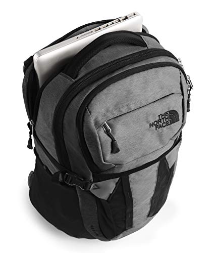 The North Face Recon Laptop Backpack, Zinc Grey Dark Heather/TNF Black, One Size
