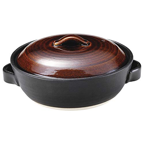 マルヨシ陶器(Maruyoshitouki) 土鍋 茶 28.8cm