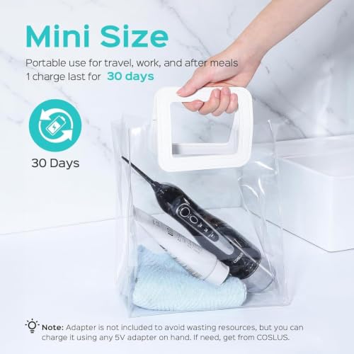 Image of COSLUS ADA Accepted C20 Water Dental Flosser Teeth Pick, 300ML Larger Tank