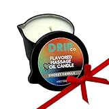 Drip Massage Candle 4 oz, Smokey Vanilla Pour Massage Oil on Body - Couples Gifts, Massage Therapy