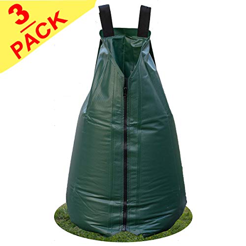 Highlight 3 Pack-Premium 15 Gallon Tree Watering Bag-Automatic Drip Irrigation|Deep Root&Slow Release&|Water&Labor Saving, for Young&Newly Planted Trees&Evergreens&Shrubs