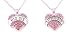 Elefan Cornelia Jewelry Pink Crystal Pendant Necklace Set for Sisters
