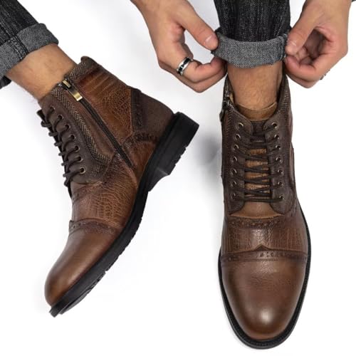 Image of Arkbird Mens Chelsea Boots, Stylish and Comfort Leather Chukka Ankle Boots with Zipper
