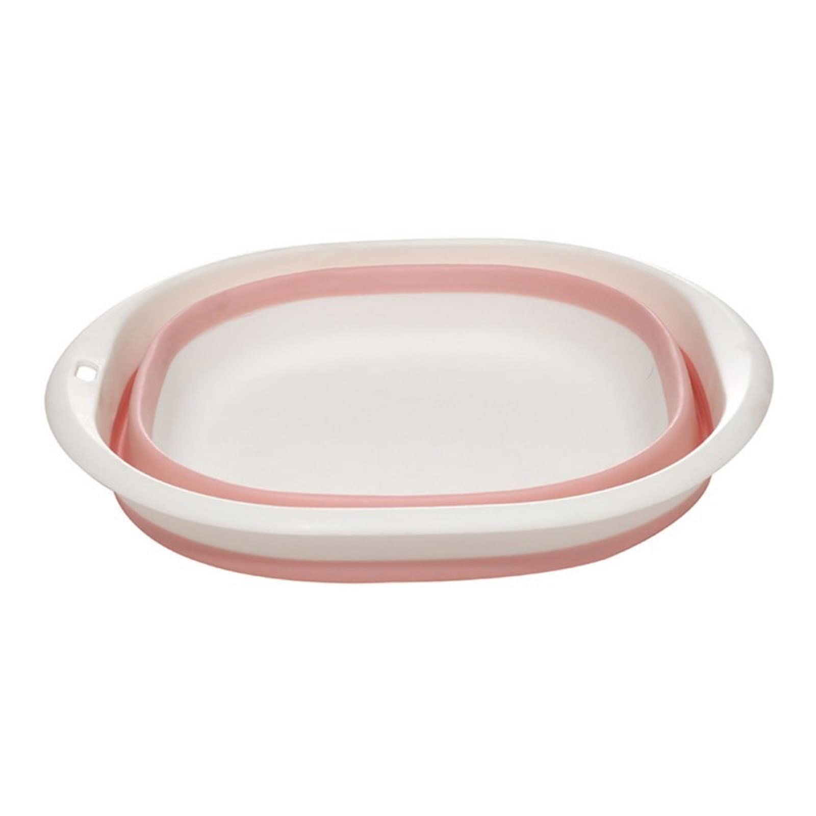 JINGYAN Składane miski do mycia naczyń Umywalka Plastikowa Składana Pralnia Wanna Przenośna łazienka Washtub Kuchnia Łatwa do przechowywania Oszczędność(Pink)