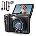 4K Digital Camera for Photography and Video, Point and Shoot Digital Cameras with Flip Screen, Small Digital Camera with WiFi and Bluetooth, Vlogging Camera for YouTube Video Recording (Black)