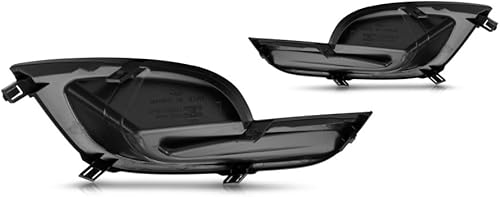 Miniatura 2 de Para Nissan Altima - Cubierta de luz antiniebla 2013 2014 2015 para lado del conductor y del pasajero, bisel de rejilla, negro texturizado, sedán,