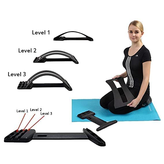 Krupasadhya Manual Back Massage Magic Back Stretcher | Back Pain Relief Product | Lumbar Spine Massager, Muscle Pain Relief Relaxation Spine Pain Fitness Tools, Multicolor 3