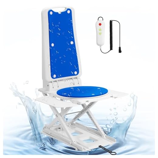 Electric Bathtub Lift,Collapsible Bath Lift with Non-Slip Suction Cups, 360°Swivel seat Cushion,Bathtub Lift Elderly from Floor, Safety and Waterproof Design,Support Max 308 LBS (Blue)