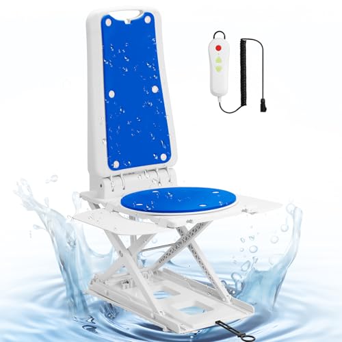 Electric Bathtub Lift,Collapsible Bath Lift with Non-Slip Suction Cups, 360°Swivel seat...