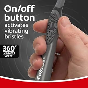 Colgate 360 Vibrate Charcoal Battery Powered Electric Toothbrush, Soft, 2Pk — photo 6 of 6