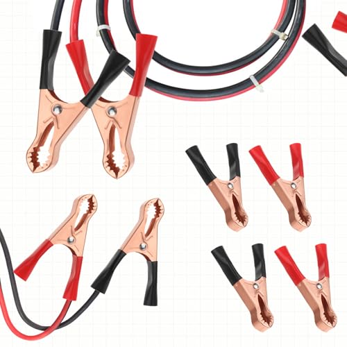 Image of Giantree 10 Pcs Insulated Copper Plated Crocodile Clamp, Durable Metal Alligator Clips, 50A Electrical Alligator Clips Terminal Test Clamps, for Laboratory Electric Testing Work, and Cable Probe Clip