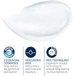 CeraVe Moisturizing Crème, visage quotidien, mains, & Hydratant pour crème corporelle pour peau sèche avec acide hyaluronique et céramides pour les femmes et les hommes. Peau sensible, sans huile, non comédogène, sans parfum, 539 Grams