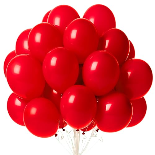 Luftballons Rot 100 Stück Ballons Rot 10 Zoll Latex Luftballons Geburtstag Rot Luftballons Luftballon Partydeko Geburtstags Hochzeits Festival Jahrestag Deko