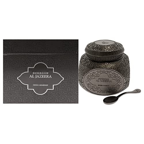 SWISS ARABIAN Dukhoon Al Jazeera - Luxury Products from Dubai - Lasting, Addictive Home Fragrance Powder Incense - Give Your Home A Seductive Signature Aroma - The Luxurious Scent of Arabia - 2.4 Oz