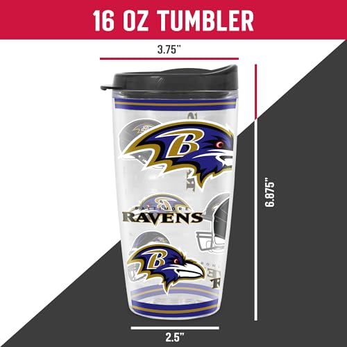 Image of Rico Industries NFL Football Double Wall Mayhem 16oz Tritan Tumbler W Lid