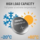 ABSINA 5x CR1632 3V lithium battery - leakproof & long-lasting CR 1632 batteries 3V - CR1632 battery for car keys, watches & more - Image 6
