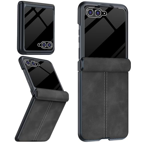 Coque Motorola Razr 70 Ultra NINKI en cuir avec protection charnière et filtre confidentiel