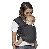 Moby Wrap Baby Carrier | Evolution | Baby Wrap Carrier for Newborns & Infants | #1 Baby Wrap | Baby Gift | Keeps Baby Safe & Secure | Adjustable for All Body Types | Perfect for Mom & Dad | Charcoal