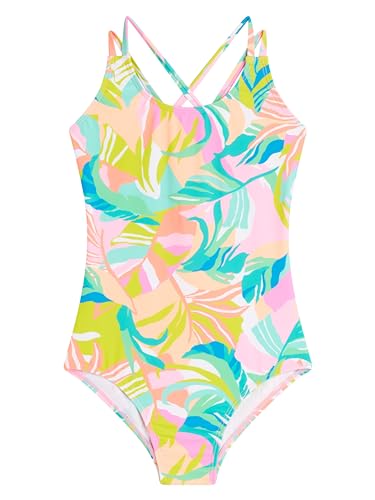 Image of Kanu Surf Girls' Reese UPF 50 Beach Sport Criss-Cross One Piece Swimsuit