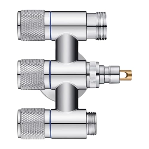 Adaptador de grifo de conexión estándar para tuberías con divisor de agua de 3 salidas 5