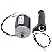 Kit de Moteur de Brosse de Scooter, Moteur de Brosse à Haute Vitesse à Démarrage Rapide Noir + Poignée de Direction 12 V 120 W avec Poulie de Courroie pour Vélo de Scooter électrique