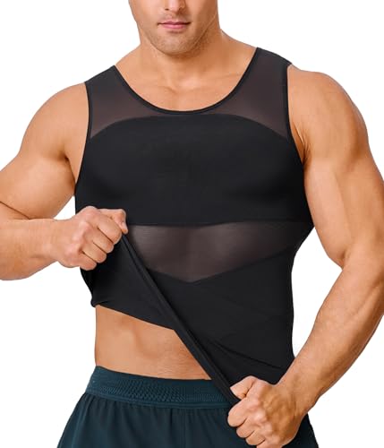 KUMAYES Debardeur Amincissant Sculptant Homme Gaine Ventre Plat T Shirt Minceur Invisible Gilet de...