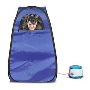 Kawachi Portable Steam Sauna Bath for Home Full Body Personal Sauna at Home Spa with 1.5L 750W Steam Generator, 60 Minute Timer Violet