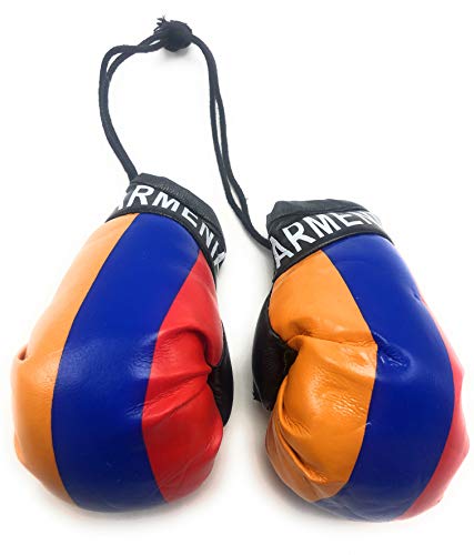 Red Hat Ent Hanging Car Mirror Mini Boxing Gloves (Armenia)