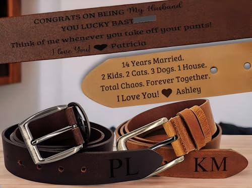 Engraved Belt For Husband - Anniversary Gifts For Men, Personalized Belt For Husband, Mens Belt With Saying On The Inside, Wedding Anniversary Gifts For Husband, Funny Belt For Husband2
