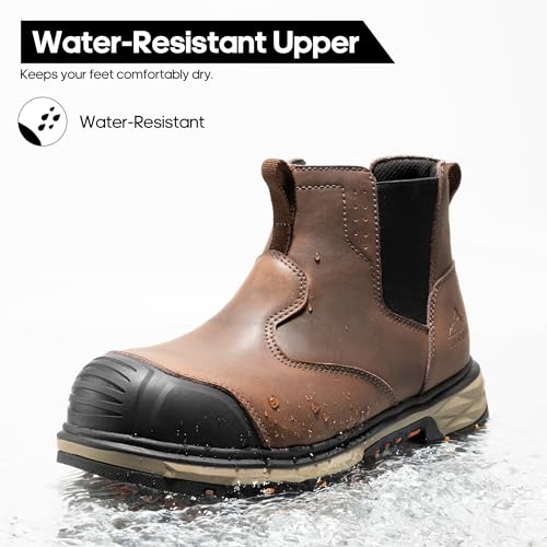 Nortiv 8 N245-WS2IB1AX08-AB07MG-700561626631 Slip-On Steel Toe Work Boots thumb #3