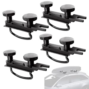 Focenat Bevestiging voor dakkoffer, 4 montagesets voor dakkoffer, U-klemmen voor dakkoffer, universele dakkofferhouder, houder voor dakkoffer met 8 zware vergrendelingsmoeren