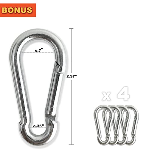 Wellmax Diamond Braided Polypropylene Rope with Uv Treatment and Weather Resistant, 2 Pack 3/16 Inch X 100ft White with 4 Bonus Spring Links by Wellmax - Used condition - Image 3