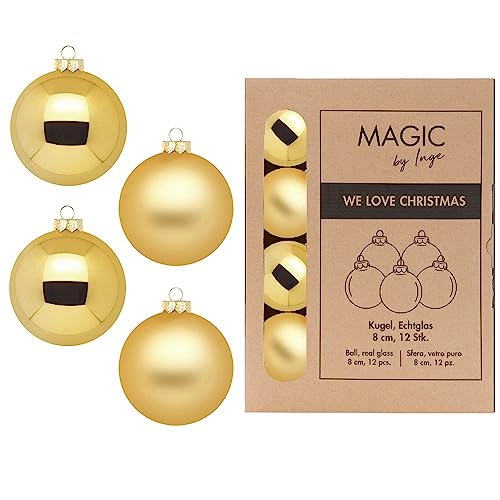 Kugel Inkagold - WE Love Christmas - Magic by Inge - 12 Stück / 8cm