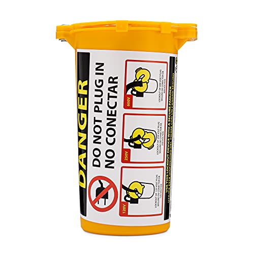 Zing Green Products 7100 Recyclockout Large Electrical Plug Lockout Device, Usa-Made Recycled Plastic Lock Box, Yellow #TOP1
