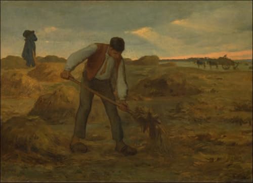 Toile Jean-François Millet Paysans épandant du fumier pour habiller un grand mur