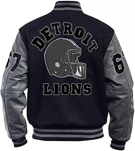 Fashion Hyped Mens Tom Hardy Venom Detroit Lions Dark Grey Wool